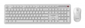KEYBOARD +MOUSE WRL ENG/WH KBS-WPS-01-W GEMBIRD