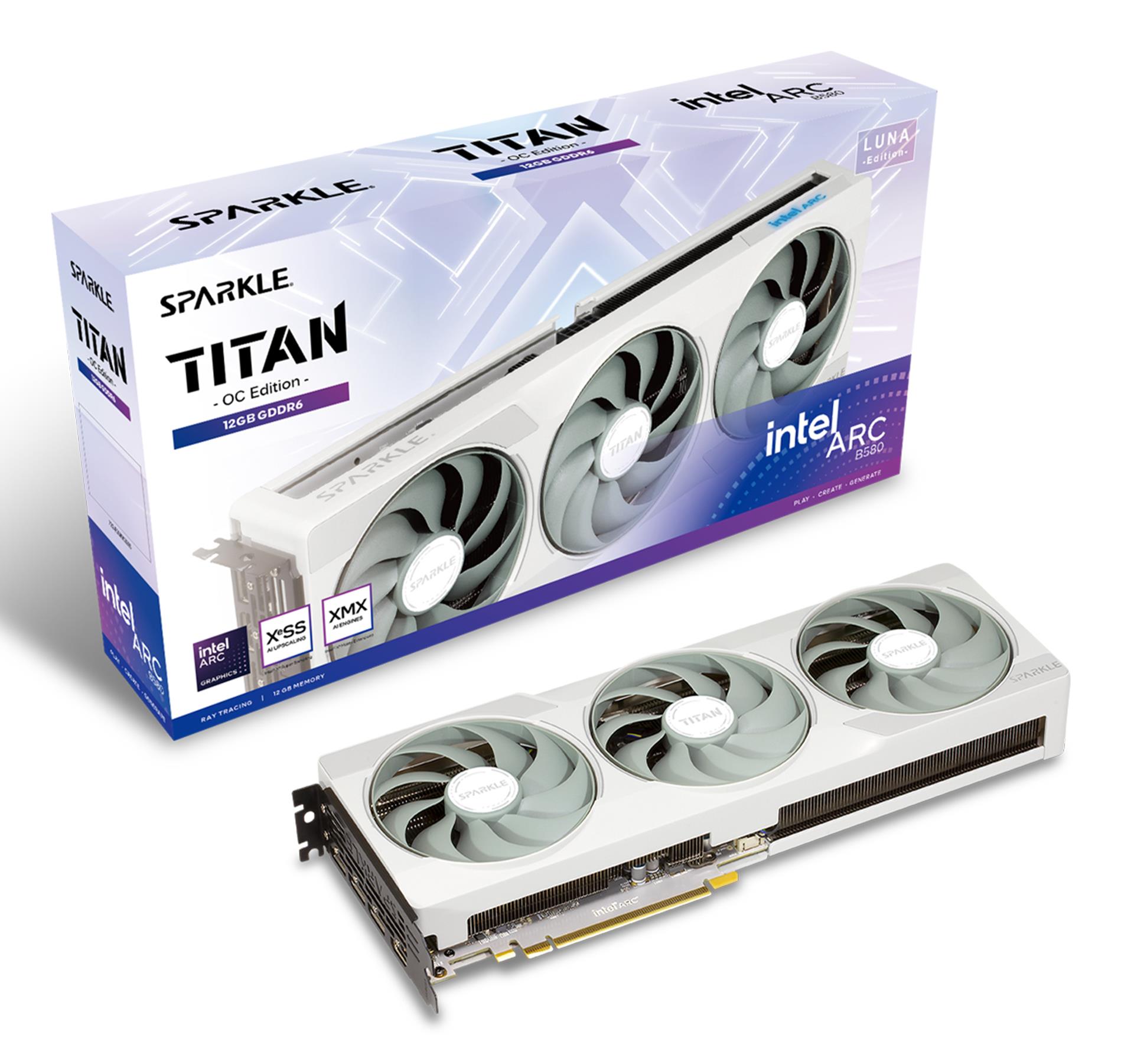Graphics Card SPARKLE Intel Arc B580 12 GB GDDR6 192 bit PCIE 4.0 8x Active SB580TW-12GOC