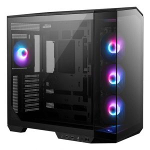 Case MSI MAG PANO 100R PZ MidiTower Case product features Transparent panel ATX MicroATX MiniITX Colour Black MAGPANO100RPZ