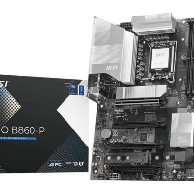 Mainboard MSI Intel B860 Express LGA1851 ATX Memory DDR5 Memory slots 4 4xPCI-Express 16x 1xHDMI 1xDisplayPort 1xAudio-In 1xAudio-Out 1xMicrophone 4xUSB 2.0 2xUSB 3.0 2xUSB 3.2 1xUSB-C w/Thunderbolt 1xRJ45 PROB860-P