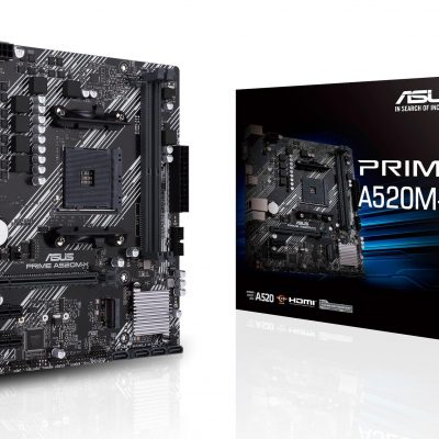 Mainboard ASUS AMD A520 SAM4 MicroATX 2xPCI-Express 3.0 1x 1xPCI-Express 3.0 16x 1xM.2 Memory DDR4 Memory slots 2 1x15pin D-sub 1xHDMI 2xUSB 2.0 4xUSB 3.2 type B 1xPS/2 3xStereo jack 3.5mm 1xRJ45 PRIMEA520M-K