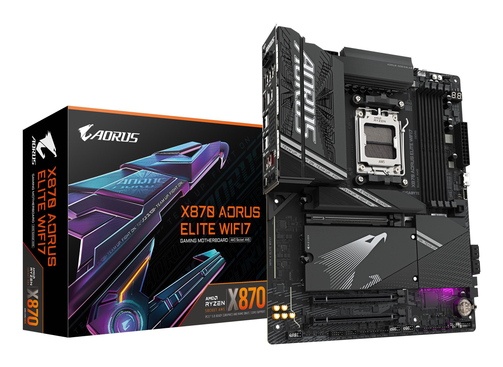 Mainboard GIGABYTE AMD X870 SAM5 ATX Memory DDR5 Memory slots 4 X870AELITEWIFI71.1