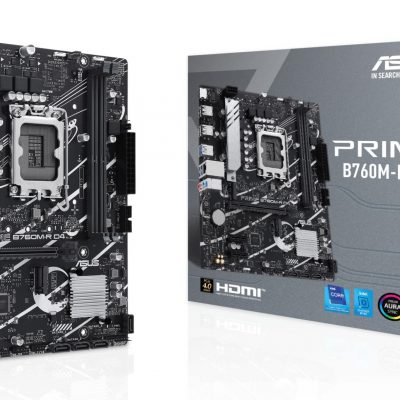 Mainboard ASUS Intel B760 Express LGA1700 Micro-ATX Memory DDR4 Memory slots 2 2xPCI-Express 4.0 1x 1xPCI-Express 4.0 16x 2xM.2 1x15pin D-sub 1xHDMI 4xUSB 2.0 4xUSB 3.2 1xOptical S/PDIF 3xAudio port PRIMEB760M-RD4