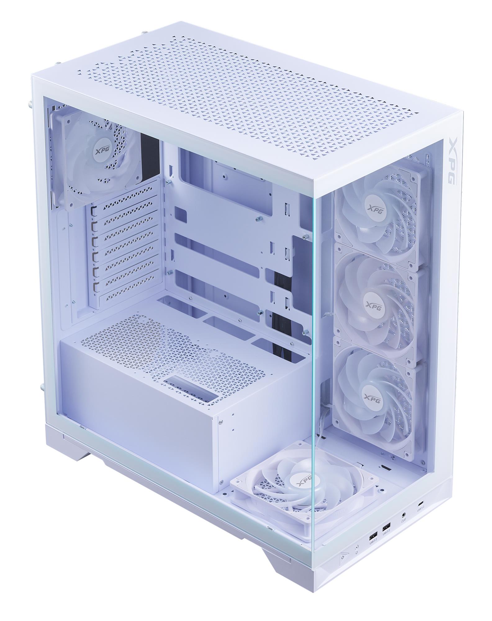 Case ADATA INVADER X BTF MidiTower Case product features Transparent panel ATX MicroATX MiniITX Colour White INVADERXBTFMT-WHCWW