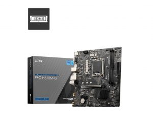 Mainboard MSI Intel H610 LGA1700 Micro-ATX Memory DDR5 Memory slots 2 1xPCI-Express 1x 1xPCI-Express 16x 1xM.2 1x15pin D-sub 1xHDMI 1xDisplayPort 4xUSB 2.0 2xUSB 3.2 1xPS/2 1xRJ45 3xAudio port PROH610M-GDDR5