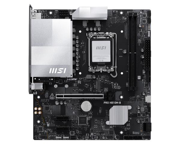 Mainboard MSI Intel H810 LGA1851 Micro-ATX Memory DDR5 Memory slots 2 PROH810M-B
