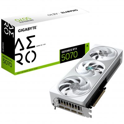 Graphics Card GIGABYTE NVIDIA GeForce RTX 5070 2625 MHz 12 GB GDDR7 192 bit PCI Express x16 5.0 Active GV-N5070AEROOC-12GD