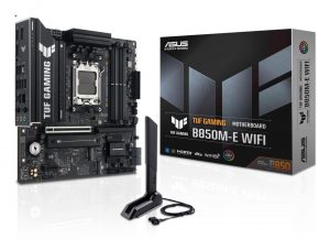 Mainboard ASUS AMD B850 SAM5 Micro-ATX Memory DDR5 Memory slots 4 1xPCI-Express 4.0 1x 1xPCI-Express 4.0 16x 1xPCI-Express 5.0 16x 3xM.2 1xHDMI 2xDisplayPort 4xUSB 2.0 2xUSB 3.2 2xUSB-C 1xPS/2 1xRJ45 3xAudio port TUFGAMINGB850M-EWIFI