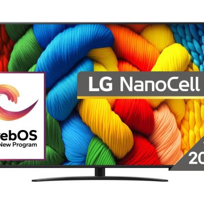 TV Set LG 75" 4K/Smart 3840x2160 Wireless LAN Bluetooth webOS Black 75NANO81A3A