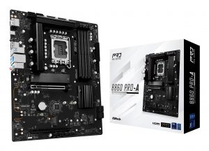 Mainboard ASROCK Intel B860 Express LGA1851 ATX Memory DDR5 Memory slots 4 1xHDMI 1xDisplayPort 1xAudio-In 1xAudio-Out 1xMicrophone 2xUSB 2.0 6xUSB 3.2 1xUSB-C 1xRJ45 B860PRO-A
