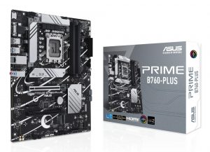 Mainboard ASUS Intel B760 Express LGA1700 ATX Memory DDR5 Memory slots 4 2xPCI-Express 3.0 1x 1xPCI-Express 4.0 16x 1xPCI-Express 5.0 16x 3xM.2 1x15pin D-sub 1xHDMI 1xDisplayPort 2xUSB 2.0 3xUSB 3.2 1xUSB-C 1xRJ45 3xAudio port PRIMEB760-PLUS