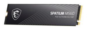 SSD MSI SPATIUM M560 1TB M.2 PCIe Gen5 NVMe 3D NAND Write speed 8400 MBytes/sec Read speed 10200 MBytes/sec TBW 600 TB MTBF 1500000 hours S78-440L0F0-P83