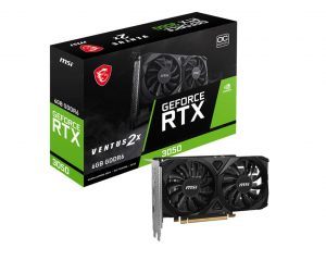 Graphics Card MSI NVIDIA GeForce RTX 3050 6 GB GDDR6 96 bit PCIE 4.0 16x Dual Slot Fansink 2xHDMI 1xDisplayPort RTX3050VEN2XE6GOC