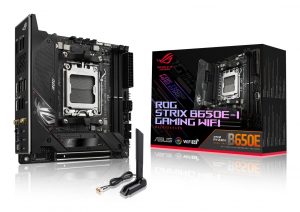 Mainboard ASUS AMD B650 SAM5 Mini-ITX Memory DDR5 Memory slots 2 1xPCI-Express 5.0 16x 2xM.2 1xHDMI 2xAudio-In 1xAudio-Out 2xUSB 2.0 4xUSB 3.2 2xUSB-C 1xOptical S/PDIF 1xRJ45 2xRF-Out STRIXB650E-IGAMINGWIFI