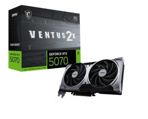 Graphics Card MSI NVIDIA GeForce RTX 5070 12 GB GDDR7 192 bit PCIE 5.0 16x Dual Slot Fansink 1xHDMI 3xDisplayPort RTX507012GVENTUS2XOC