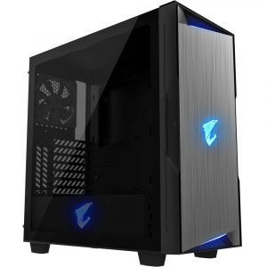 Case GIGABYTE AORUS C300 GLASS MidiTower Not included ATX MicroATX MiniITX Colour Black GB-AC300G