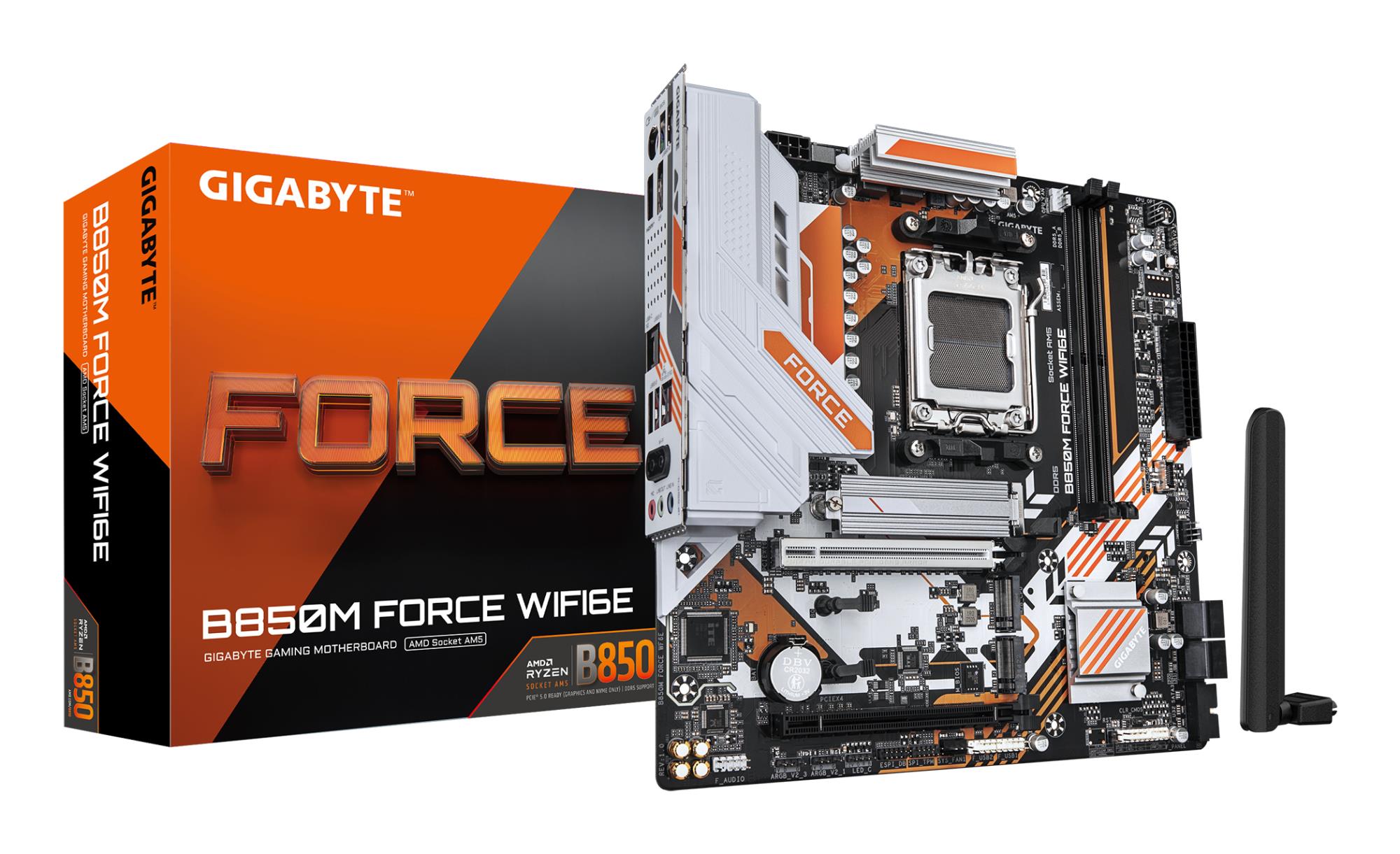 Mainboard GIGABYTE AMD B850 SAM5 Micro-ATX Memory DDR5 Memory slots 2 B850MFORCEWF6E