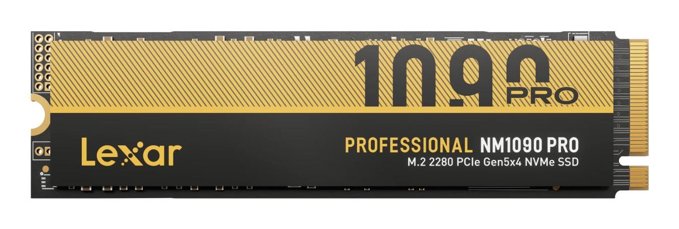 SSD LEXAR NM1090 Pro 1TB M.2 NVMe 3D TLC Write speed 10000 MBytes/sec Read speed 14000 MBytes/sec 3.8mm TBW 700 TB MTBF 1500000 hours LNM109P001T-RNNNG