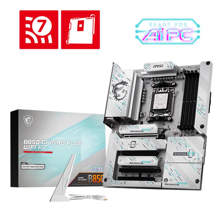 Mainboard MSI AMD B850 SAM5 ATX Memory DDR5 Memory slots 4 B850GAMINGPLUSWIFIPZ