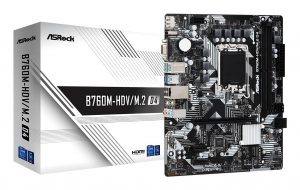 Mainboard ASROCK Intel B760 Express LGA1700 Micro-ATX Memory DDR4 Memory slots 2 2xPCI-Express 3.0 1x 1xPCI-Express 4.0 16x 2xM.2 1x15pin D-sub 1xHDMI 1xDisplayPort 2xUSB 2.0 3xUSB 3.2 1xUSB-C 1xPS/2 1xRJ45 3xAudio port B760M-HDV/M.2D4