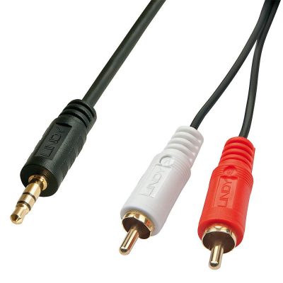 CABLE AUDIO 2XRCA/3.5MM M/M 1M/35680 LINDY