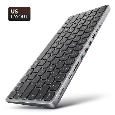 KEYBOARD + I/O HUB 9IN1/0.6M HMC-KB-US AXAGON