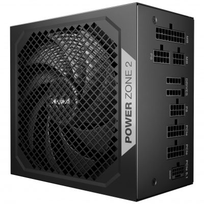 Power Supply|BE QUIET|POWER ZONE 2|850 Watts|Peak Power 920 Watts|Efficiency 80 PLUS PLATINIUM|MTBF 100000 hours|BP007EU