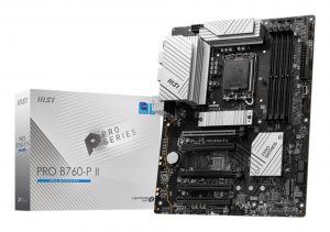 Mainboard MSI Intel B760 Express LGA1700 Memory DDR5 Memory slots 4 5xPCI-Express 5.0 16x 2xM.2 1xHDMI 1xDisplayPort 2xUSB 2.0 2xUSB 3.2 1xUSB-C 1xOptical S/PDIF 1xRJ45 5xAudio port PROB760-PII