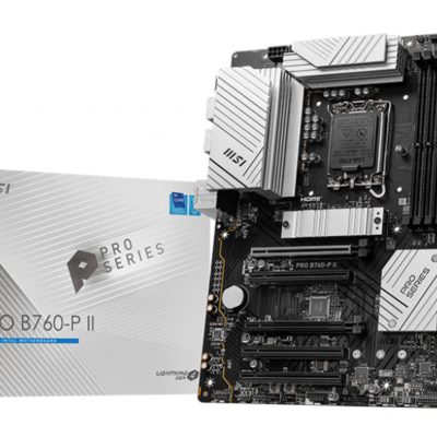 Mainboard MSI Intel B760 Express LGA1700 Memory DDR5 Memory slots 4 5xPCI-Express 5.0 16x 2xM.2 1xHDMI 1xDisplayPort 2xUSB 2.0 2xUSB 3.2 1xUSB-C 1xOptical S/PDIF 1xRJ45 5xAudio port PROB760-PII