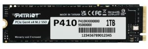 SSD PATRIOT 320xTBW rating NVMe Yes PCI Express M.2 1000 GB P410P1TBM28H