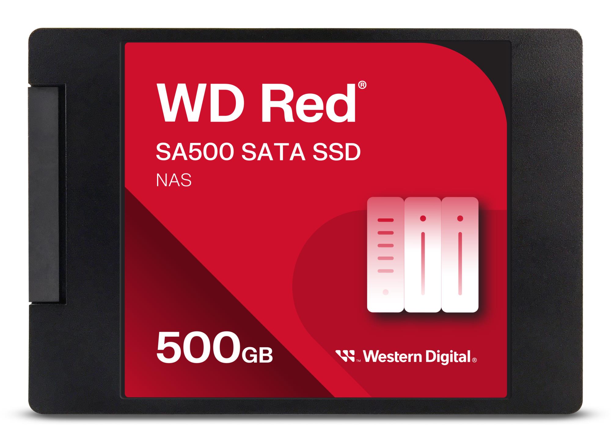 SSD SANDISK Red SA500 POWERED BY SANDISK 500 GB Serial ATA III Write speed 530 MB/s Read speed 560 MB/s 2.5″ 350xTBW rating MTBF 1750000 h WDS500G1R0A