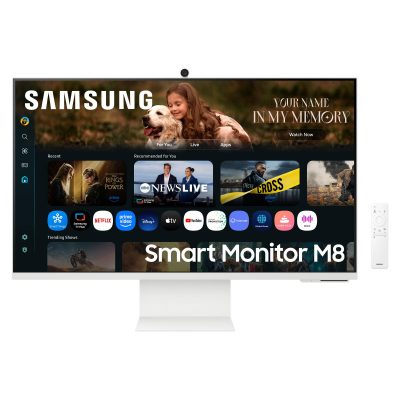 LCD Monitor SAMSUNG LS32FM801UUXDU 32" Smart/4K Panel VA 3840x2160 16:9 60 Hz 4 ms Colour White