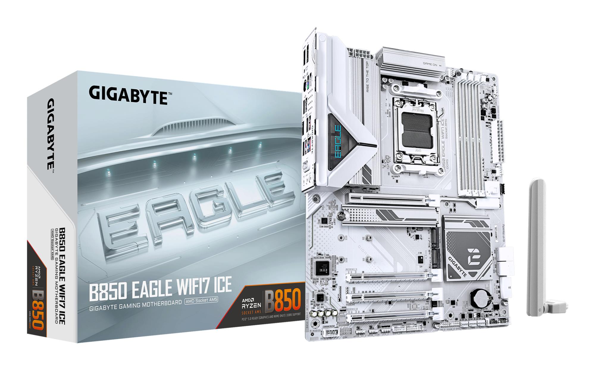 Mainboard GIGABYTE AMD B850 SAM5 ATX Memory DDR5 Memory slots 4 B850EAGLEWF7ICE