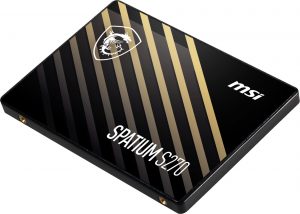SSD MSI SPATIUM S270 480GB SATA 3D NAND Write speed 450 MBytes/sec Read speed 500 MBytes/sec 2,5″ TBW 250 TB MTBF 2000000 hours S78-440E350-P83