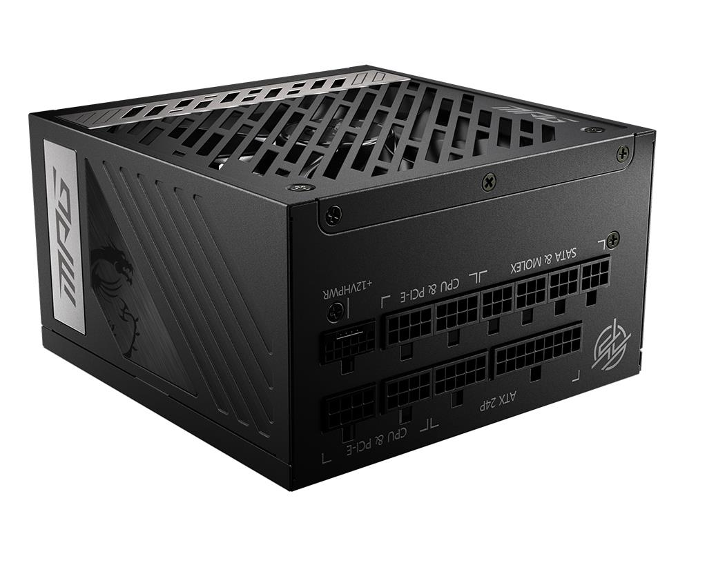Power Supply MSI 1000 Watts Efficiency 80 PLUS GOLD PFC Active MPGA1000GPCIE5
