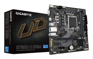 Mainboard GIGABYTE Intel B760 Express LGA1700 Micro-ATX Memory DDR4 Memory slots 2 1xPCI-Express 3.0 1x 1xPCI-Express 4.0 16x 2xM.2 1x15pin D-sub 1xHDMI 1xAudio-In 1xAudio-Out 1xMicrophone 2xUSB 2.0 4xUSB 3.2 1xRJ45 B760MHDDR4