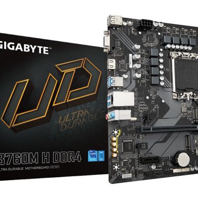 Mainboard GIGABYTE Intel B760 Express LGA1700 Micro-ATX Memory DDR4 Memory slots 2 1xPCI-Express 3.0 1x 1xPCI-Express 4.0 16x 2xM.2 1x15pin D-sub 1xHDMI 1xAudio-In 1xAudio-Out 1xMicrophone 2xUSB 2.0 4xUSB 3.2 1xRJ45 B760MHDDR4