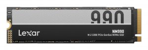 SSD LEXAR NM990 1TB M.2 NVMe Write speed 7500 MBytes/sec Read speed 14000 MBytes/sec 2.45mm TBW 750 TB MTBF 1500000 hours LNM990X001T-RNNNG