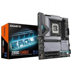 Mainboard GIGABYTE Intel Z890 LGA1851 ATX Memory DDR5 Memory slots 4 2xPCI-Express 4.0 4x 1xPCI-Express 5.0 16x 4xM.2 1xDisplayPort 4xUSB 2.0 5xUSB 3.2 1xUSB-C 1xRJ45 3xAudio port Z890EAGLE