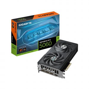 Graphics Card GIGABYTE NVIDIA GeForce RTX 5060 8 GB GDDR7 128 bit PCIE 5.0 16x GPU 2550 MHz Dual Slot Fansink GV-N5060EAGLEOC-8GD