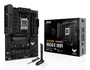 Mainboard ASUS AMD B650 SAM5 ATX Memory DDR5 Memory slots 4 1xPCI-Express 3.0 1x 2xPCI-Express 3.0 16x 1xPCI-Express 4.0 16x 3xM.2 1xHDMI 1xDisplayPort 3xUSB 2.0 4xUSB 3.2 1xUSB-C 1xRJ45 5xAudio port TUFGAMINGB650-EWIFI