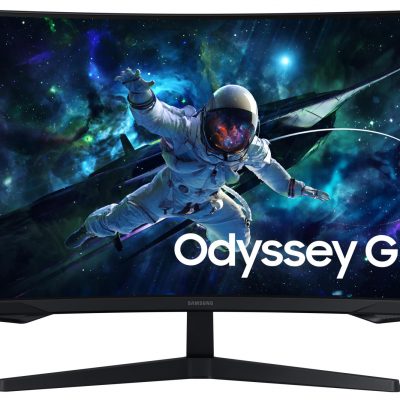 LCD Monitor SAMSUNG Odyssey G5 32" Gaming/Curved Height adjustable Matte Panel VA 2560x1440 16:9 165 Hz 1 ms Colour Black LS32CG552EUXEN
