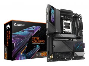 Mainboard GIGABYTE AMD X870E SAM5 ATX Memory DDR5 Memory slots 4 1xPCI-Express 3.0 4x 1xPCI-Express 4.0 4x 1xPCI-Express 5.0 16x 4xM.2 1xHDMI 2xUSB 2.0 7xUSB 3.2 2xUSB-C 1xOptical S/PDIF 1xRJ45 2xAudio port X870EAORUSPRO