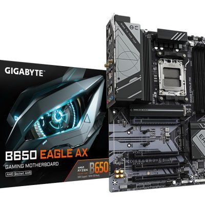 Mainboard GIGABYTE AMD B650 Socket AM5 ATX RAM DDR5-SDRAM 4xSlots Wi-Fi Yes Bluetooth Yes 3xNumber of M.2 (M) slots GIGABYTE B650 EAGLE AX B650EAGLEAX1.2