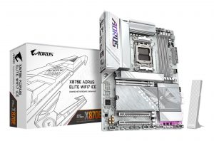 Mainboard GIGABYTE AMD X870E Socket AM5 ATX RAM DDR5-SDRAM 4xSlots Wi-Fi Yes Bluetooth Yes 4xNumber of M.2 (M) slots X870 AORUS ELITE WIFI7 ICE X870EAELITEWF7ICE1.2