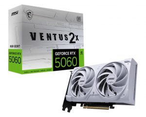 Graphics Card MSI NVIDIA GeForce RTX 5060 8 GB GDDR7 128 bit PCI Express x16 5.0 Active 50608GVENTUS2XOCWH