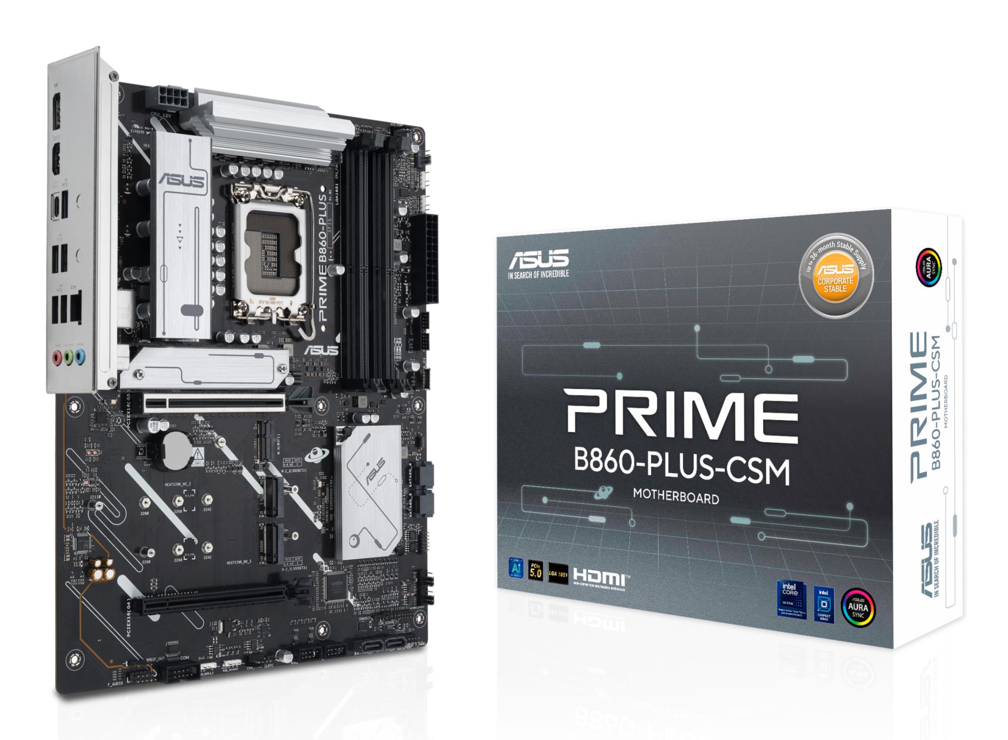 Mainboard ASUS Intel B860 Express LGA1851 ATX Memory DDR5 Memory slots 4 PRIMEB860-PLUS-CSM