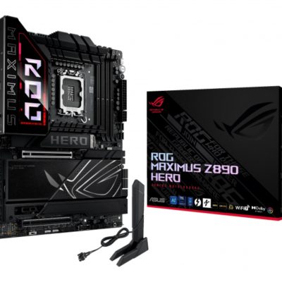 Mainboard ASUS Intel Z890 LGA1851 ATX Memory DDR5 Memory slots 4 1xPCI-Express 4.0 1x 1xPCI-Express 4.0 16x 1xPCI-Express 5.0 16x 6xM.2 1xHDMI 1xAudio-In 1xAudio-Out 4xUSB 3.0 4xUSB 3.1 1xUSB-C 2xUSB-C w/Thunderbolt 1xOptical S/PDIF 2xRJ45 ROGMAXIMUSZ890HERO