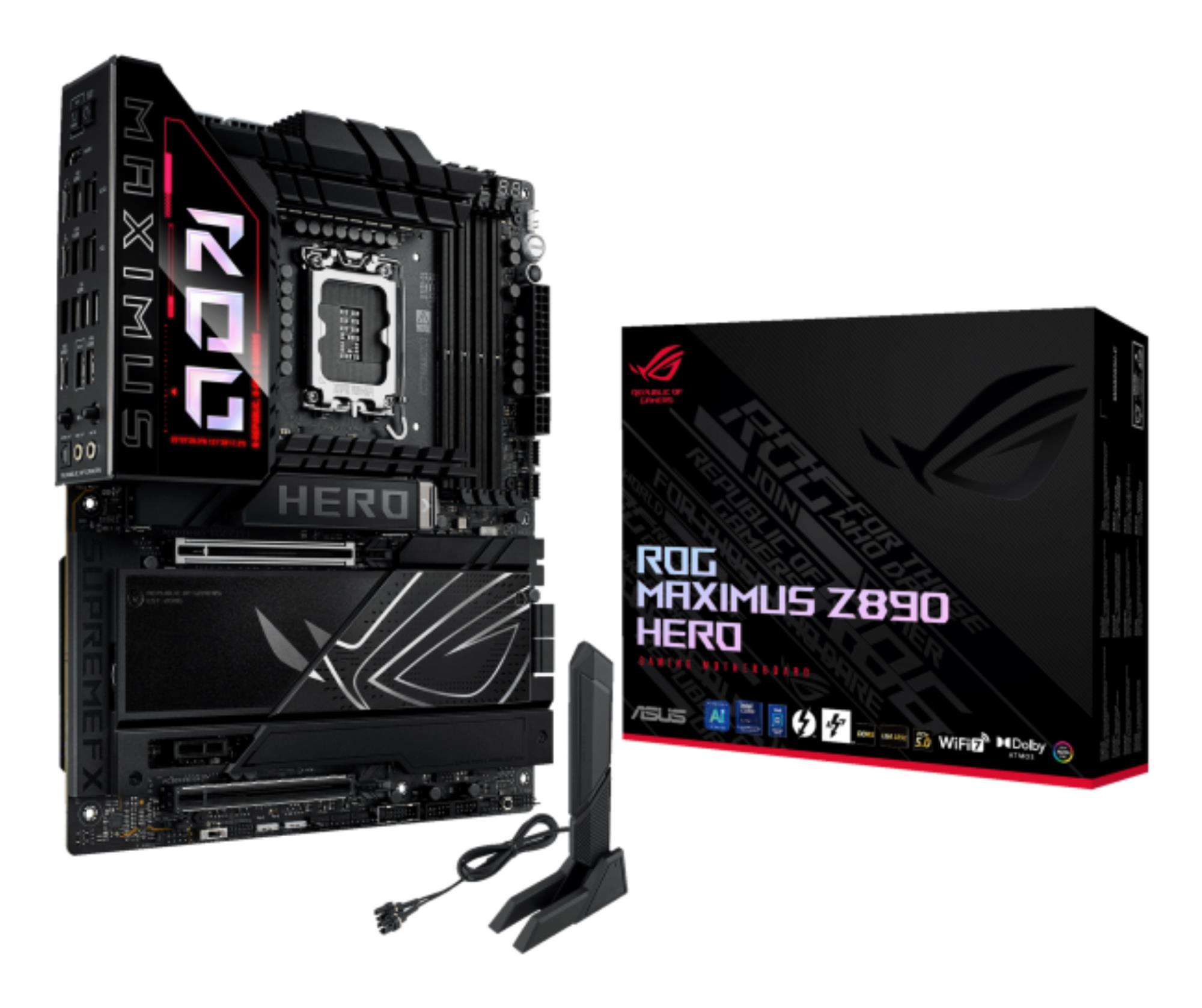 Mainboard|ASUS|Intel Z890|LGA1851|ATX|Memory DDR5|Memory slots 4|1xPCI-Express 4.0 1x|1xPCI-Express 4.0 16x|1xPCI-Express 5.0 16x|6xM.2|1xHDMI|1xAudio-In|1xAudio-Out|4xUSB 3.0|4xUSB 3.1|1xUSB-C|2xUSB-C w/Thunderbolt|1xOptical S/PDIF|2xRJ45|ROGMAXIMUSZ890HERO