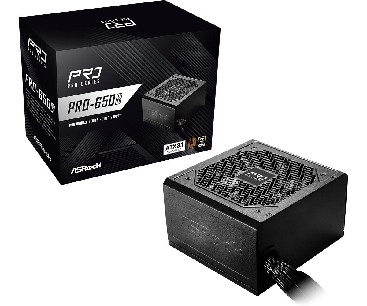 Power Supply ASROCK ATX PC 100 – 240 V 650 W PRO-650B